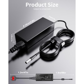 65W Laptop Charger for DELL Inspiron 13 15 17 3000 5000 7000 Series Latitude 3410 3420 3510 3520 E5470 7390 7490 XPS 13 15 LA65NS2-01 HA65NS5-00 AC Adapter