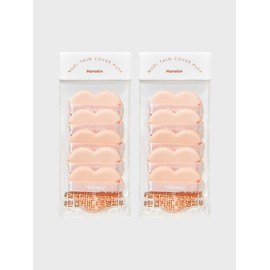 Hanskin Nudie Thin Cover Heart Puff Set 10 Pieces / 한스킨 누디씬 커버 하트 퍼프세트 10개입
