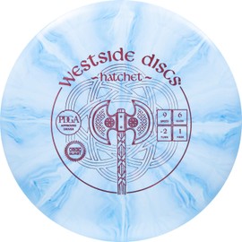 Westside Discs Origio Burst Hatchet Disc Golf Fairway Driver | Understable Fairway Driver Disc Golf Frisbee | Grippy, Base Plastic w/Burst Effect | Straight to Understable Flight | 170g+ (Blue)