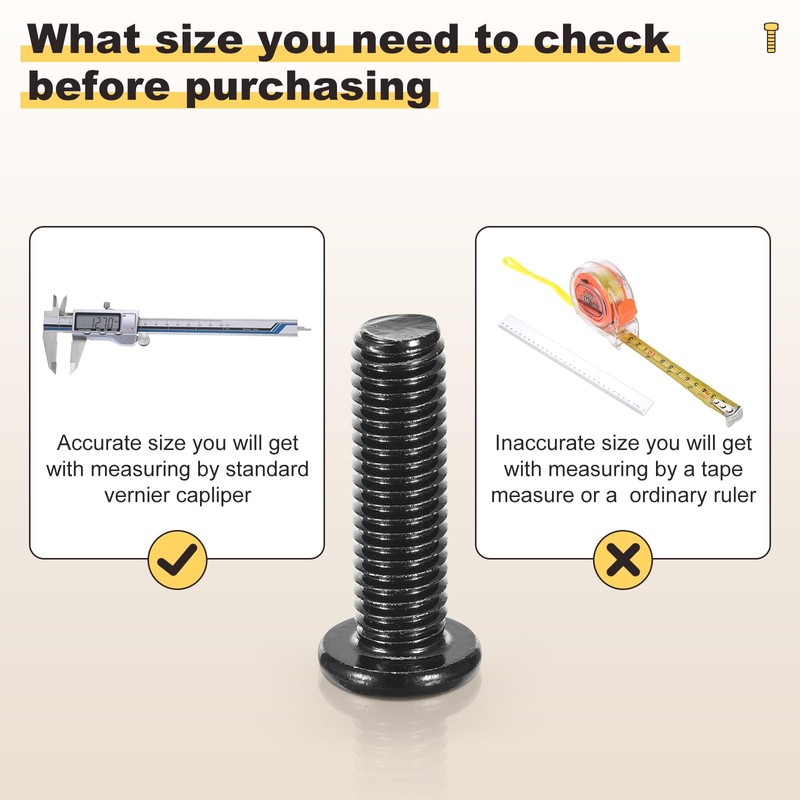 METALLIXITY Flat Head Hex Socket Cap Screws Bolts(M6-1x45) 15Pcs, Steel