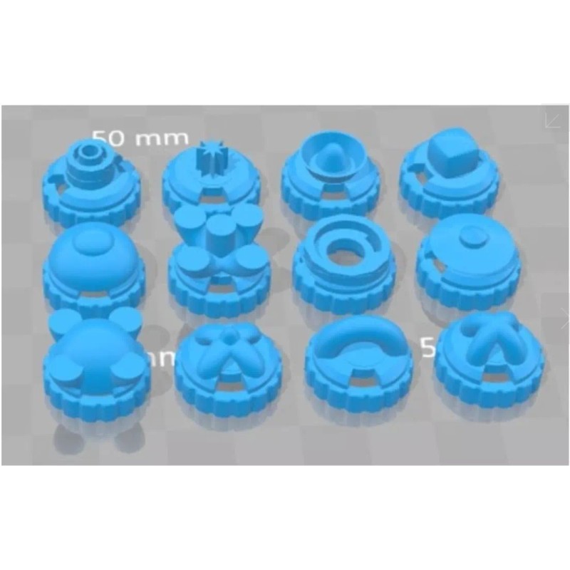 3D Printed Mixed Beyblade Tips by BeybladePartMa