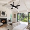 SPACORA 42 Inch Ceiling Fan with Light, Black Ceiling Fans