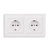 JIMEIDA Double Socket White Smooth PC Surface with Hooks, Not