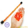 Bescon 28pcs Translucent Orange Mini Polyhedral Dice Set in Tube,