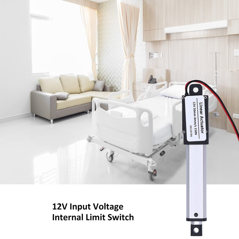 Linear Motion Actuators, 50mm Stroke, DC 12V, Low Noise Internal