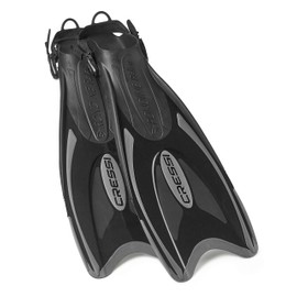 Cressi Snorkeling Adjustable Fins for All Family - Long Blade Versatile Open Heel Flippers - Palau: Made in Italy