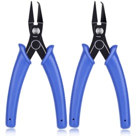 Split Ring Pliers for Jewelry Making, Evatage 2Pcs Jump Ring Opening Pliers for Opening Split Ring or Key Chain, Opener Tools for Jewelry Beading Repair Making Supplies