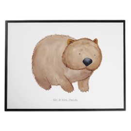 Mr. & Mrs. Panda Wombat Desk Mat - Gift, Motivation, Office Supplies, Life is Beautiful, Funny Sayings, Large Desk Mat, Good Mood, Desk Mat