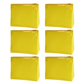 TotePrint Blue Plastic Bag Set of 6 Men and Women Waterproof Bag Can Be Folded, Yellow-6pcs, M