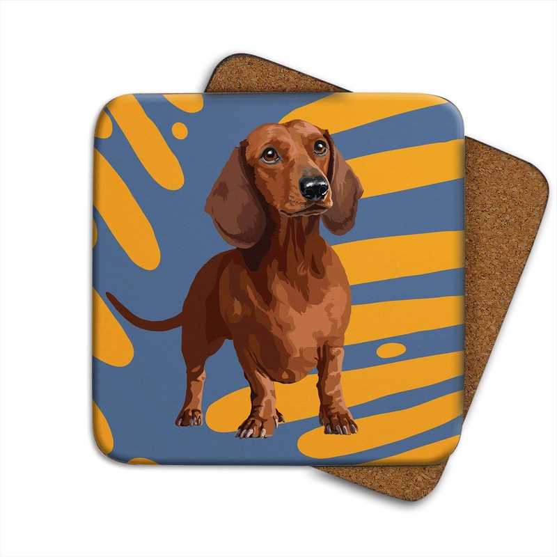 Dachshund - Set of 4 Coasters - Leslie Gerry Animal