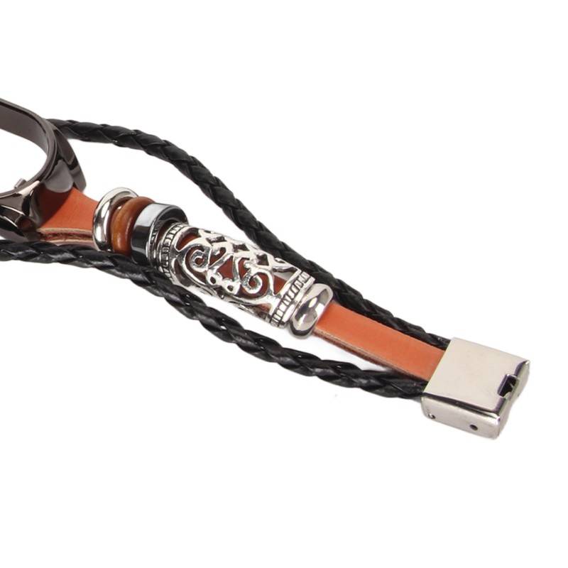 Leather Strap for Xiaomi 7 NFC Bracelet Metal Buckle Ethnic