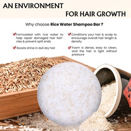 2 PCS Rice Water Shampoo Soap, Anti Dandruff Shampoo Bar, Rice Water Shampoo Bar for Hair Growth, Natural Shampoo Soap Cleanse Moisturize Nourish Strengthen, Shampoo For Greasy Hair (2)