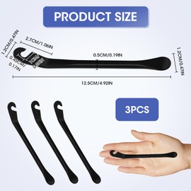 Pack of 3 Tyre Levers for Bicycle, Metal Tyre Levers for Tyre Change, Bicycle Tool for Repair, Strong and Robust Lever for Bicycle Tyre Assembly