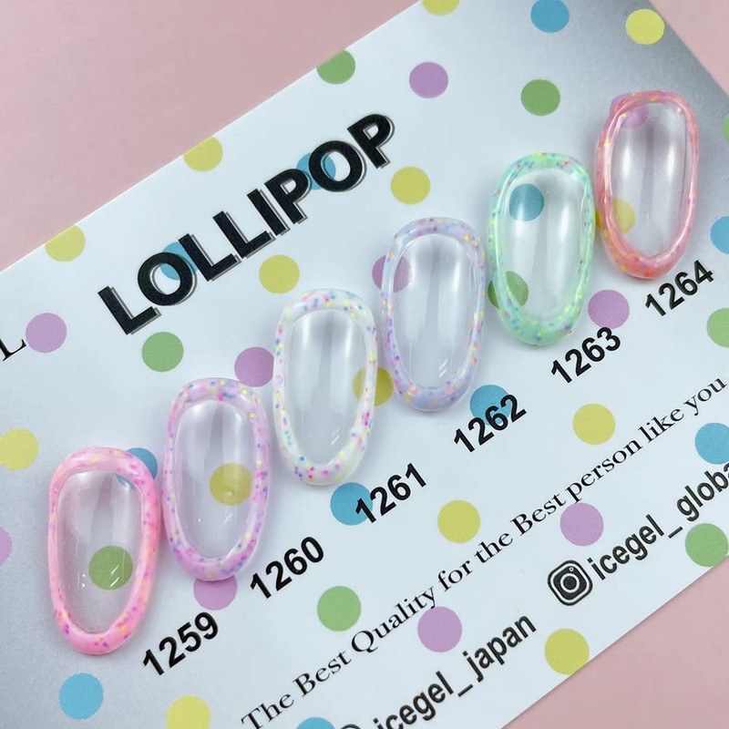 ICE GEL Color Gel ABLACK Lollipop Gel 1263 0.1 oz