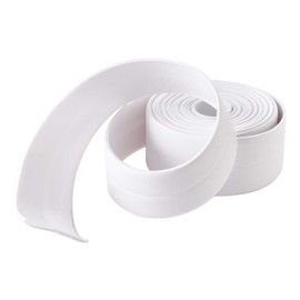 Bathtub Wall Caulk Strip PE Self Adhesive Waterproof Sealing Tape Strip Caulk Sealer Decorative Trim for Kitchen Bathroom Shower Toilet Wall Corner 38mm*3.2m (White)