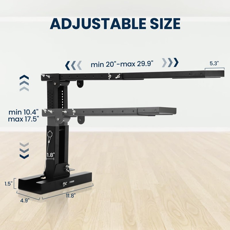 Ladder Extender Pro, Heavy-Duty Ladder Leveler, 20"-29.9" Adjustable Length Range