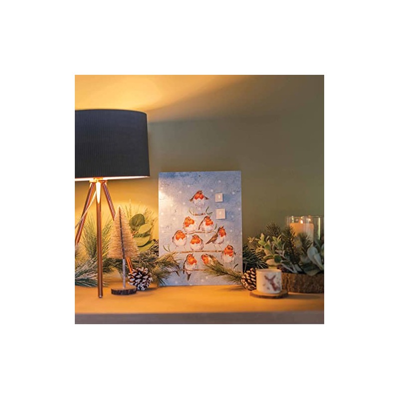 Wrendale Designs - 'Rockin Robins' Advent Calendar Card