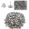 1000pcs Drawing Pins, SYPHIHY Silver Iron Thumb Tacks Brass Head