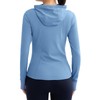 Xyvolix Hooded Women's Athletic Full Zip Lightweight Workout Jacket with