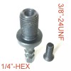 SCT-888 1 pc 1/4 Hex Adapter to 3/8"-24UNF Thread with
