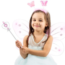 Fairy Magic Wand, Princess Wand Angel Fairy Magic Wands Girls Party Dress-up Costume Props for Birthday Party Supplies (Pink)