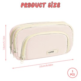 Feliciay Corduroy Fabric Pencil Case Aesthetic Made of Corduroy, Large Storage Capacity Pencil Case, Small Make Up Bag, Pen Bag, Suitable for Schools, Offices, Travel, Large white, School bag