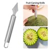 6 Pcs Stainless Steel Fruit Carving Knife Set, Kitchen Fruit