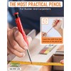 Nicpro 28 Pack Carpenter Pencil Set with Sharpener, Mechanical Carpenter