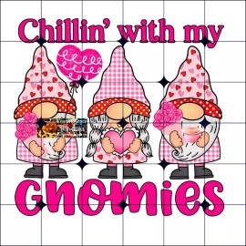 Handmade Sublimation Print Gnome Valentines Day Ready to Press Heat Transfer