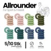 Specora Spiral Hair Scrunchies Taupe Pack of 10 - 4