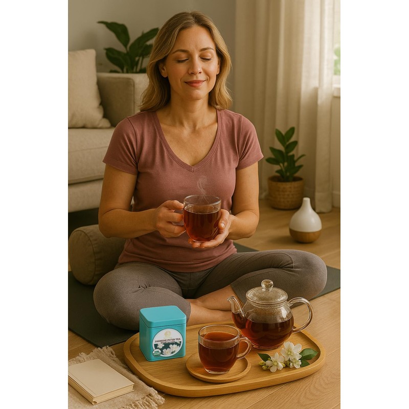 Essencesip Jasmine Puerh Tea - Black Ripe Pu Erh Loose