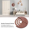 Wooden Disc Calendar Dark Brown Rotatable Disc Natural Wood Vintage
