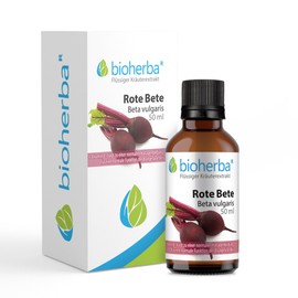 BIOHERBA Rote Bete Tinktur, Beta vulgaris Extrakt – 50 ml Tropfen – Fördert Herz-Kreislauf-Gesundheit, Ausdauer & Zellschutz, Mit Vitamin C für Immununterstützung & Kollagenbildung PZN 18249869
