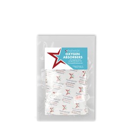 PackFreshUSA: 5 Pack - 2000cc Oxygen Absorber Packs - Food Grade - Non-Toxic - Food Preservation - Long-Term Food Storage Guide Included