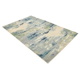 Unique Loom Chromatic Collection Modern & Vibrant Abstract Area Rug for Any Home Décor, 5 x 8 ft, Light Blue/Beige