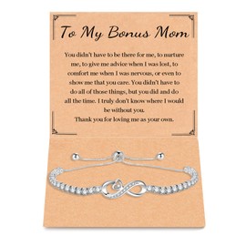 Huanggang Gift for Best Friends Mom Daughter Girlfriend Wife Grandma Sister Bestie, Infinity Love Heart Bracelets for Birthday Christmas Valentins's Day Mother's Day Jewelry Gifts Adjustable