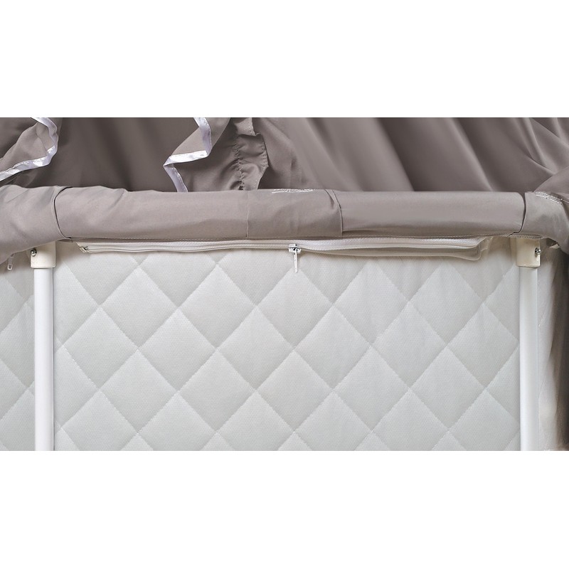 Badger Basket Empress Canopy Bassinet - Round Rocking Baby Cradle