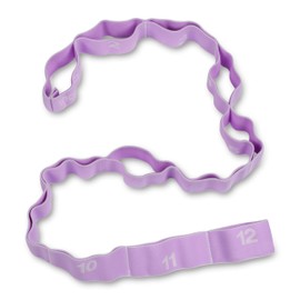 DRUNA Soft Elastic Band 12 Loop Medium 127 * 4 cm Stretching, Fitness, Rhythmic Gymnastics, Yoga, Pilates, Dance (Lilac)
