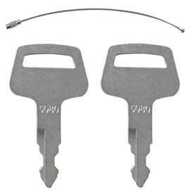 2PCS Ignition Keys 5080, 069029029 – Compatible with IHI, Kato, Morooka, Chieftain Excavators, Skid Steers & Track Loaders