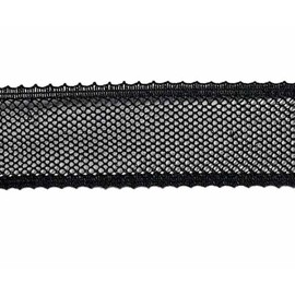 Wefting Lace - Used to Create Wigs and Clip-in Hair Extensions | Black | 5/8 X 36 (One Yard)