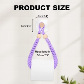 uxcell Toilet Paper Holder, Toilet Tissue Holder Wall Mounted Towel Rings for Home Bathroom Decoration Light Purple