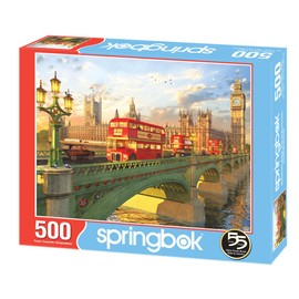 Springbok 500 Piece Jigsaw Puzzle Westminster Bridge, Multi