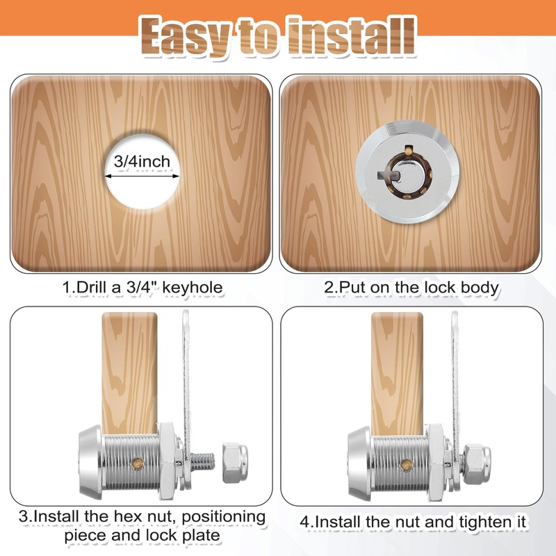 Duraaamo 12 Pack Rv Storage Locks 7/8'' Rv Compartment Locks
