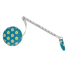 The Quilted Bear Daisies Retractable Tape Measure with Double Sided Metric & Imperial Measuring Tape for Sewing, Tailors or as a Body Measuring Tape 150cm/60" (Daisies)