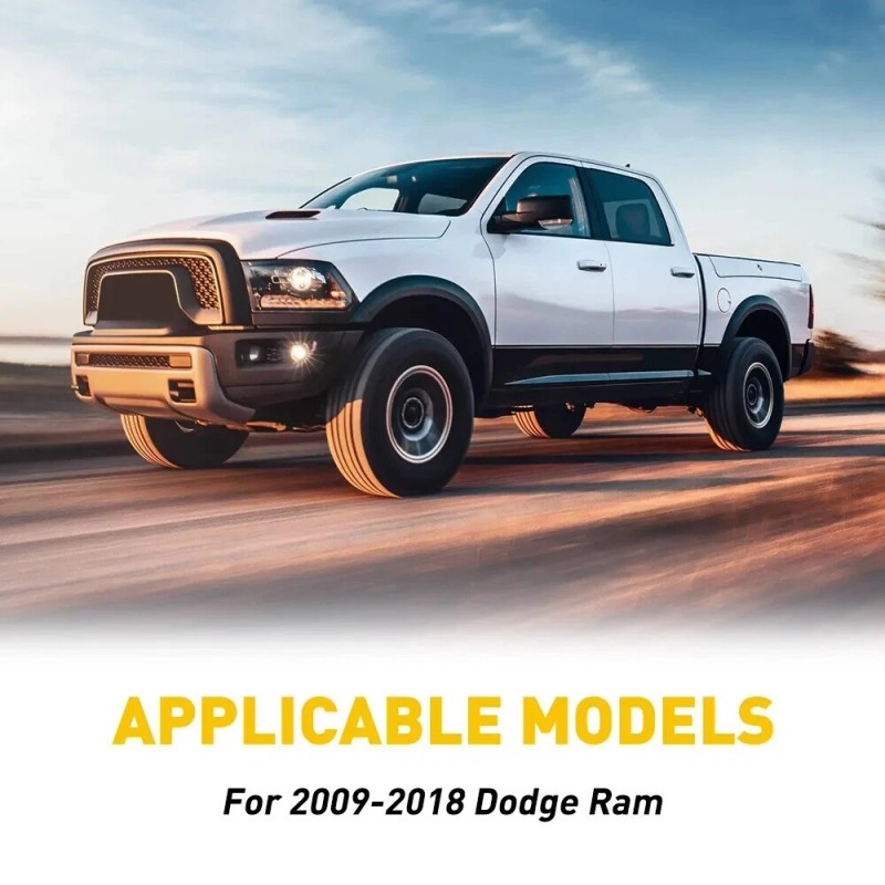 liangren Post Pillar Trim Glossy Black for Dodge 2009-18 Ram