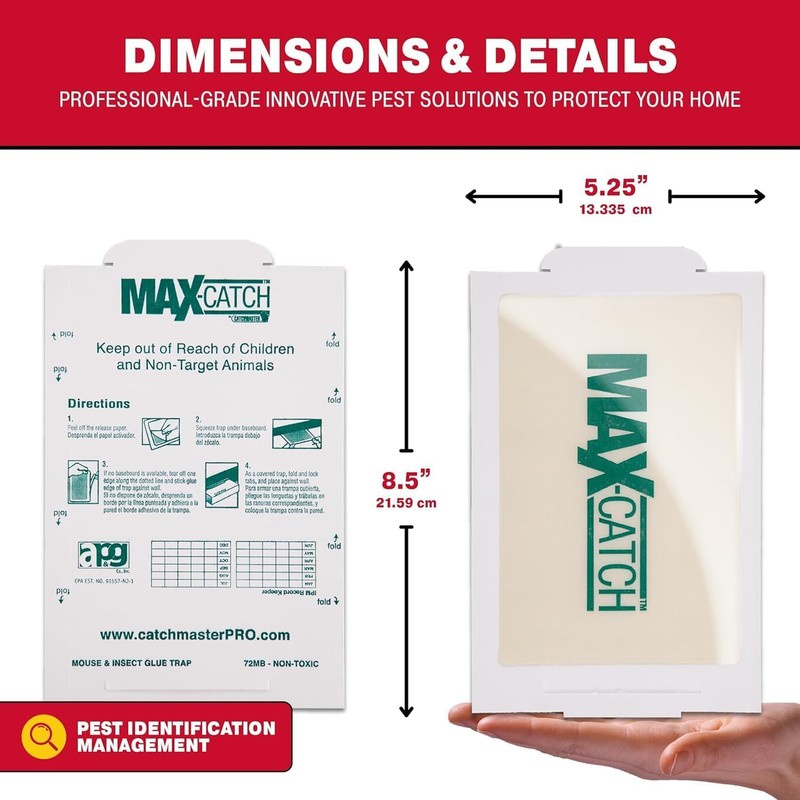 Catchmaster Max-Catch Mouse & Insect Glue Trap 72PK, Mouse Traps