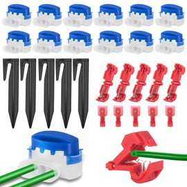 GROFIS Set of 27 Cable Connectors / T-Branch Connectors / Pegs for Robotic Lawnmower Boundary Cable, Waterproof Connector Cable Connectors with Gel, Connection Terminals Quick Connector Power Thief