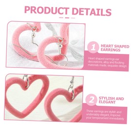 Healeved 2 Pairs Earrings for Women Elegant Dangling Heart Shaped Design for Mother's Day Valentine's Day and Birthdays Stylish and Eye Catching Ear Jewelry