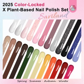 SAVILAND Nagellack Set auf Wasserbasis, 24 Farben Schnelltrocknend Langanhaltender Nagellack Braun Nude Glitzer Rosa für Frauen Nail Art Maniküre Kunst Ohne UV-Lampe Geschenkset für DIY Nail Art