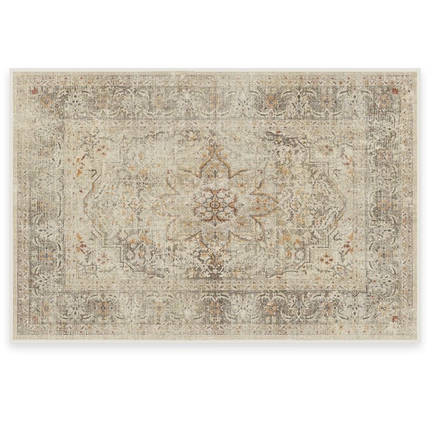RUGGABLE Sarrah - Machine Washable Rug - Elegant Room Decor and Vintage Area Rug Perfect for Living Room Bedroom Kitchen - Stain & Water Resistant - Pet & Child Friendly - Hazel 2'x3' (Standard Pad)